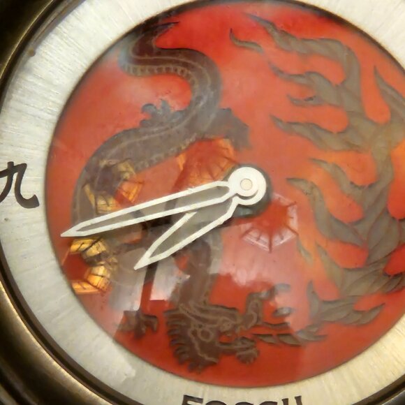 Fossil Mens Big Tic Jr-8198 Dragon Display Leather Strap Watch - Picture 8 of 15